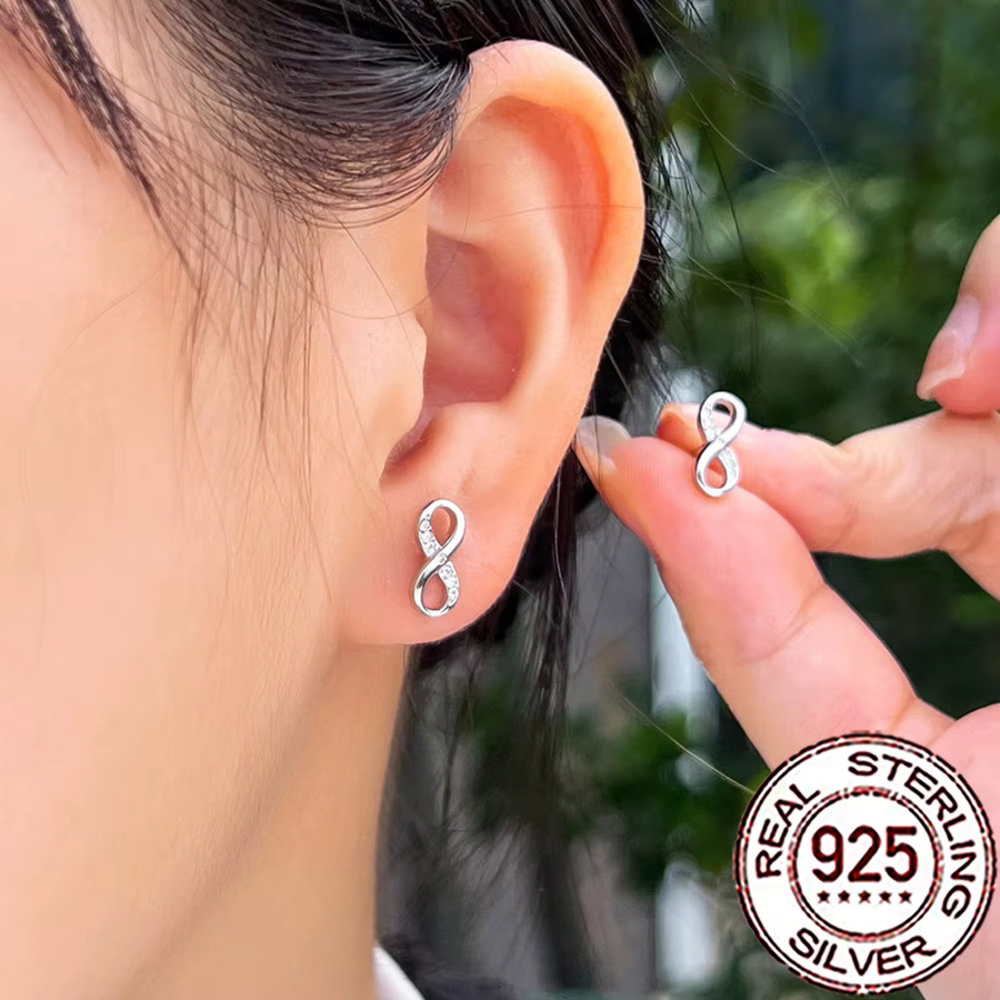 CWWZircons Ohrstecker, 925 Silber, Zirkonia, Damen - Bild 2