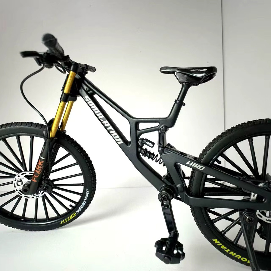 YJLETOY Modell-Legierungsfahrrad, 1:8, Metall, Schwarz - Bild 3