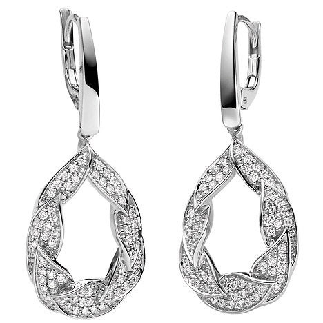 Colfem Ohrhänger 585 Weißgold, 130 Diamanten, Damen - Bild 1