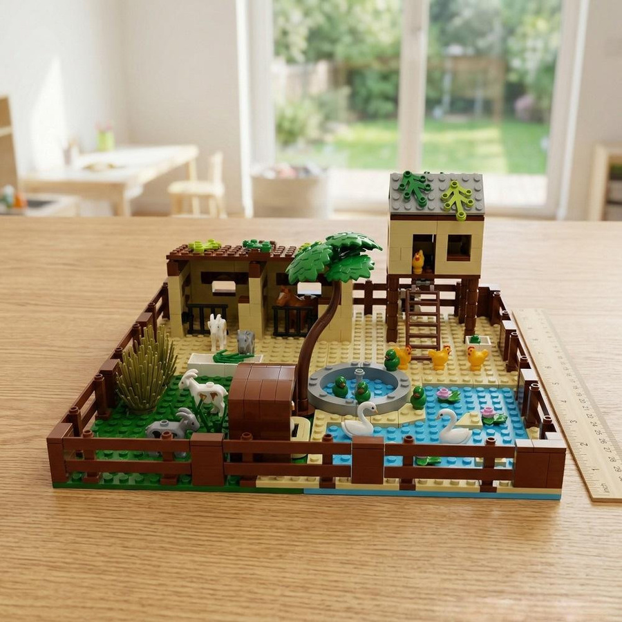 Linyi toy Bauernhof Tiere Nutztiere Spielset - Bild 2