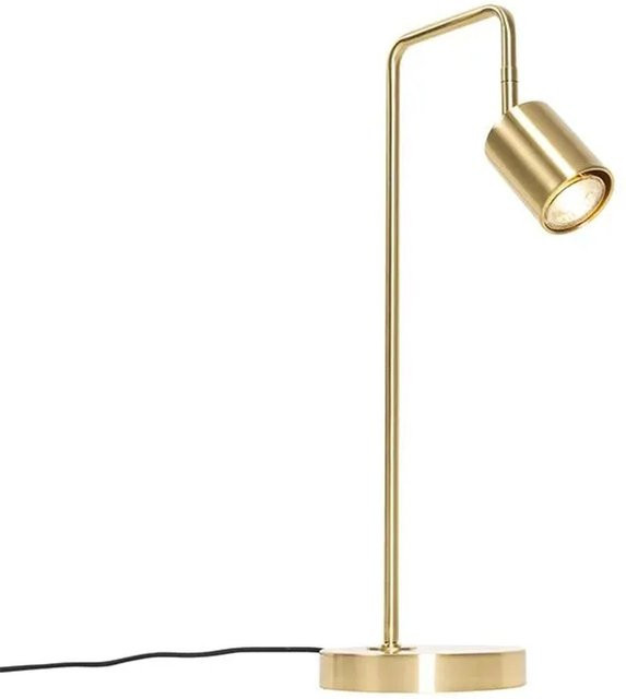 QAZQA Java Moderne Tischlampe aus Messing, verstellbar, Farbe: Gold/Messing - Bild 1