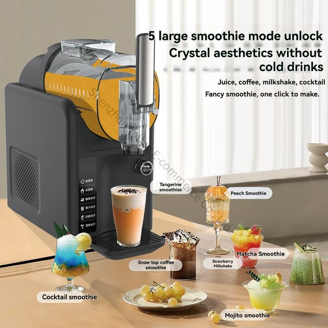 YunlinLi Slush Maschine mit 2l Fassungsvermögen, automatische Smoothie- und Eismaschine in Schwarz - Bild 1