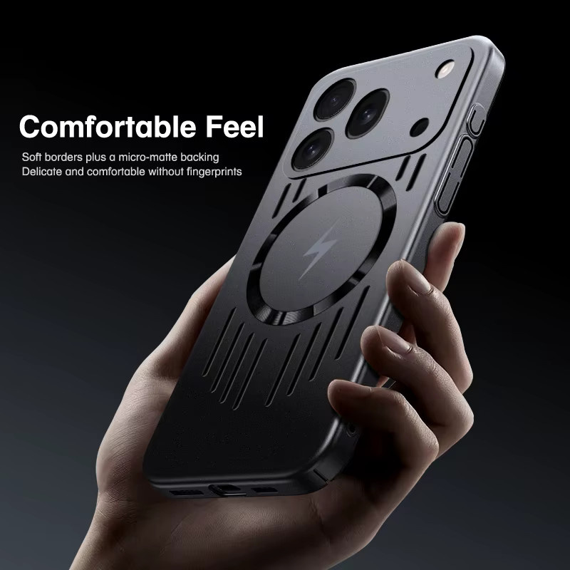 KELAPA Magnetische Handyhülle für Honor 600 Pro und Honor 600 in Silber – Ultradünne Hart-PC-Schutzhülle mit Heat-Dissipation und kabelloser Ladefunktion - Bild 1