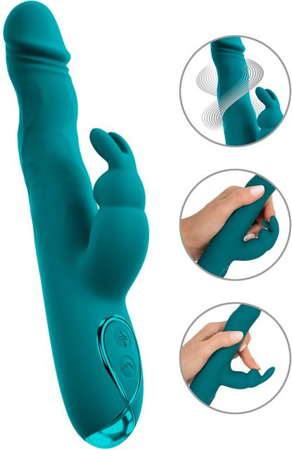 Sweet Smile Rabbitvibrator mit Wiggling-Funktion in Türkis - Bild 1