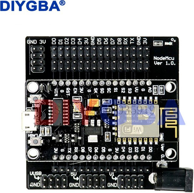 NodeMCU Development Kit V3 CH340 mit Motor Shield und ESP8266 ESP-12E für DIY RC Smart Car und IoT Projekte in Schwarz - Bild 1