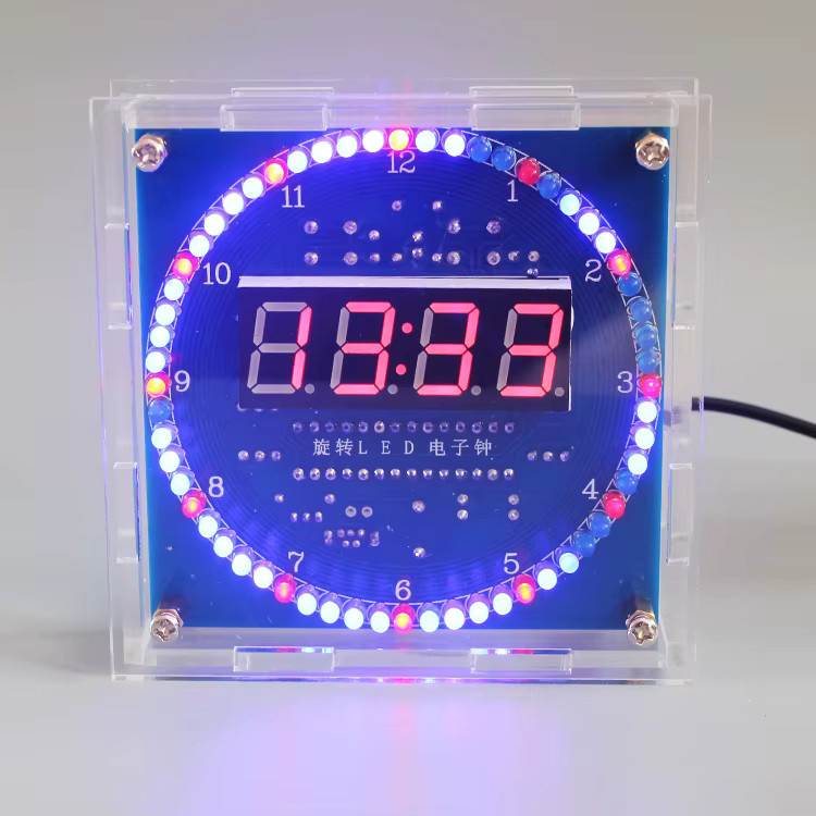 YANXD DS1302 DIY rotierendes digitales LED-Anzeigemodul mit Alarm und 51 SCM Elektronik-Kit, 5 V - Bild 2