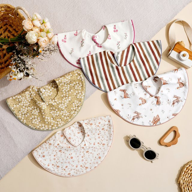 Elinfant Baby-Fütterungslätzchen aus 100% Baumwolle für Neugeborene und Kinder - Bild 1