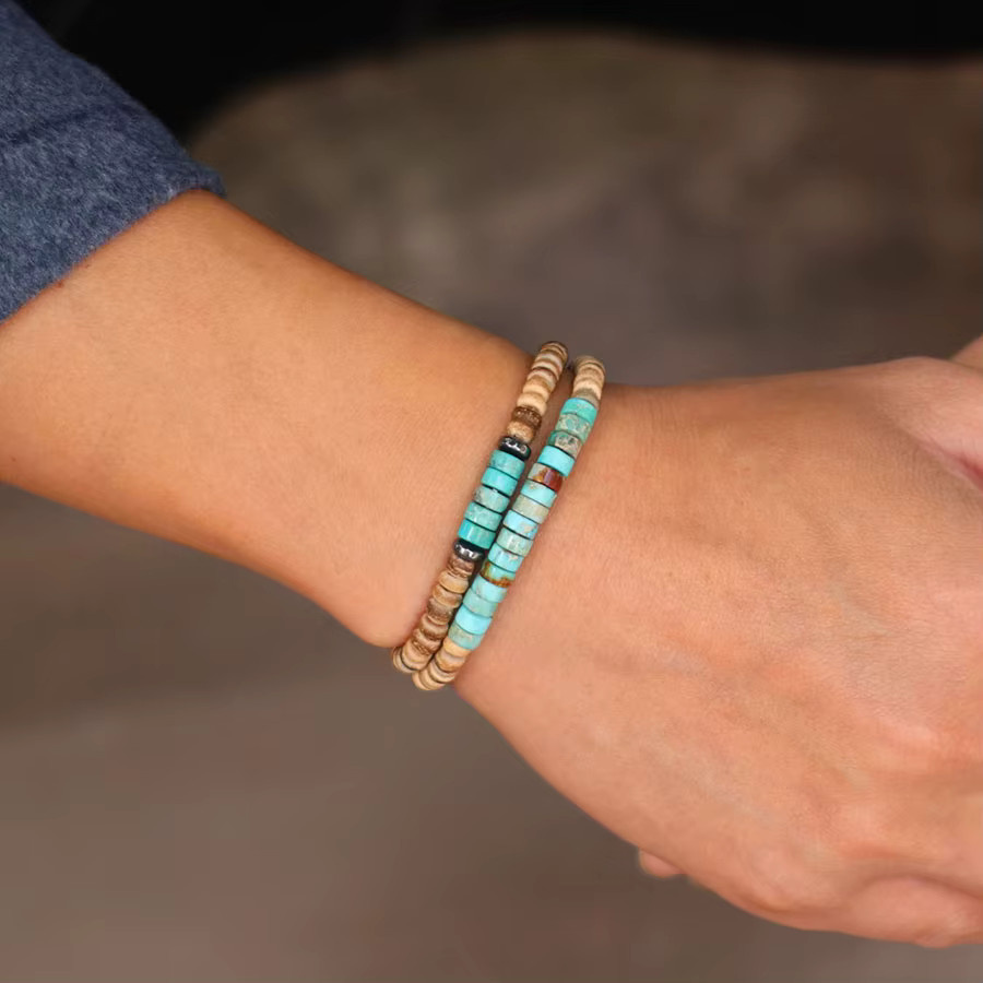 Armband Set, Kokosnuss Schale Perlen, Bunt, Unisex - Bild 2