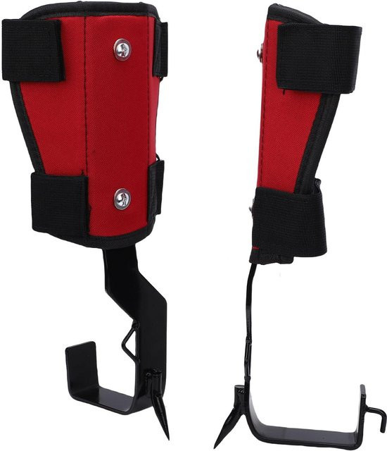 Aimo Baumkletterspitzen aus Edelstahl mit verbreitertem Pedal in Rot für Outdoor-Klettereinsätze und die Obsternte - Bild 1