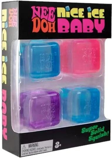 Needoh Teenie Nice Eiswürfel Fidget Spielzeug, 4er Pack Set, grün - Bild 1