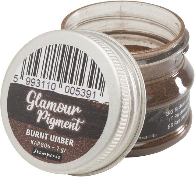 Stamperia Glamour Pigment in Burnt Umber (Braun) - Bild 1