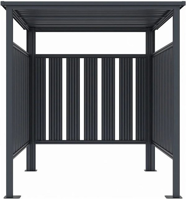Vente-unique Fahrradbox Coperno aus Stahl in Anthrazitgrau, Höhe: 170 cm - Bild 1