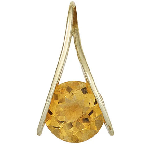Colfem Anhänger 375 Gelbgold, Citrin, Kristall, Unisex - Bild 1