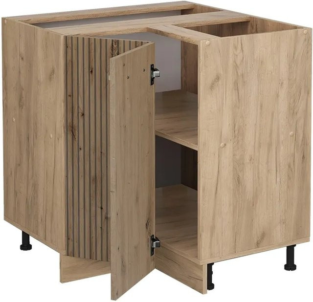 Vicco Eckunterschrank R-Line Artisan-Eiche/Goldkraft Eiche, B/T/H: 75,6 x 60,0 x 81,6 cm - Bild 1