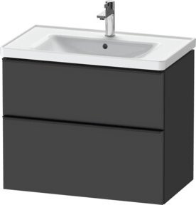 Duravit Waschtischunterschrank D-Neo in Weiß und Grau Matt mit 1 Korpus und 1 Auszug, Breite: 78,4 cm, Tiefe: 45,2 cm - Bild 1