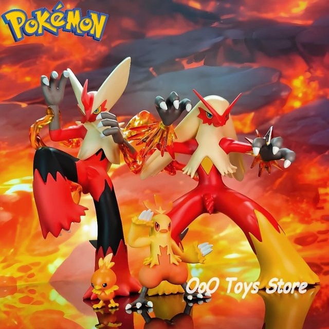 Bandai Pokémon Blaziken Evolutionary Group Actionfiguren, Kunststoff - Bild 1