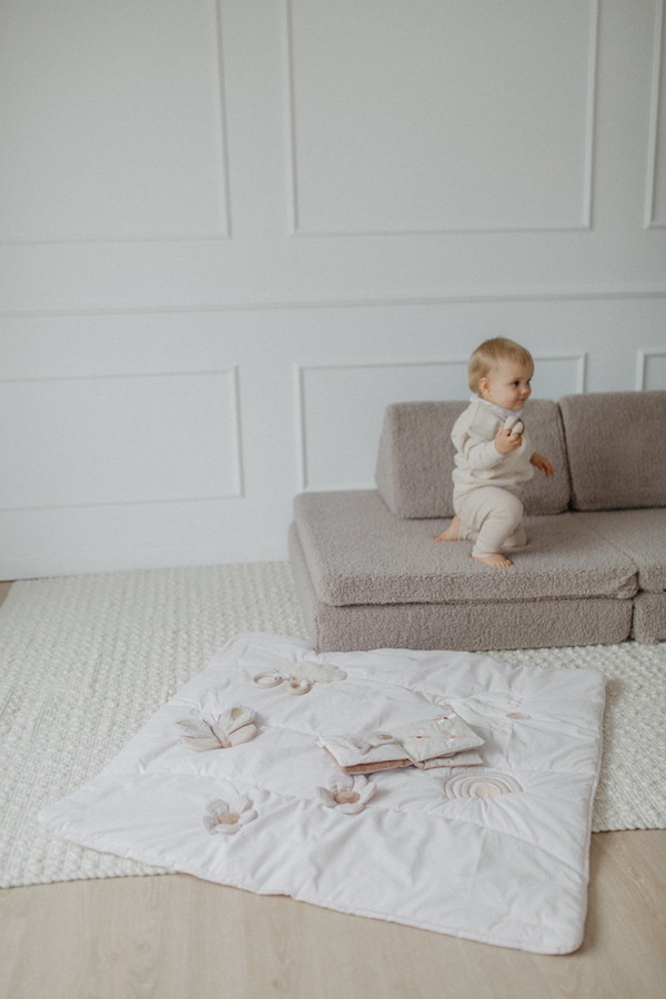 Leevje Activity Decke Schmetterling für Babys in Light Pink aus Bio-Material - Bild 1