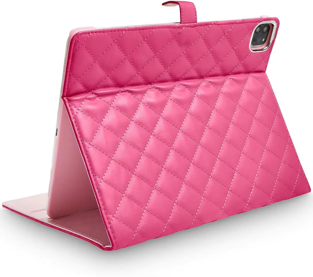 Luxuriöse Kronen-Diamant iPad Hülle aus PU-Leder für iPad Air 11 2024, Pro 11, Mini 6 und iPad 7/8/9/10 in Schwarz oder Pink - Bild 4