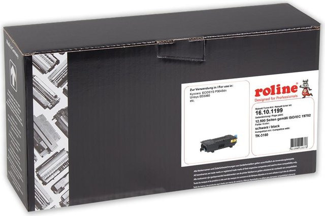 ROLINE Tonerpatrone Schwarz als Alternative zu Kyocera TK-3160 für Kyocera ECOSYS P3045DN, P3050DN und P3060DN - Bild 1