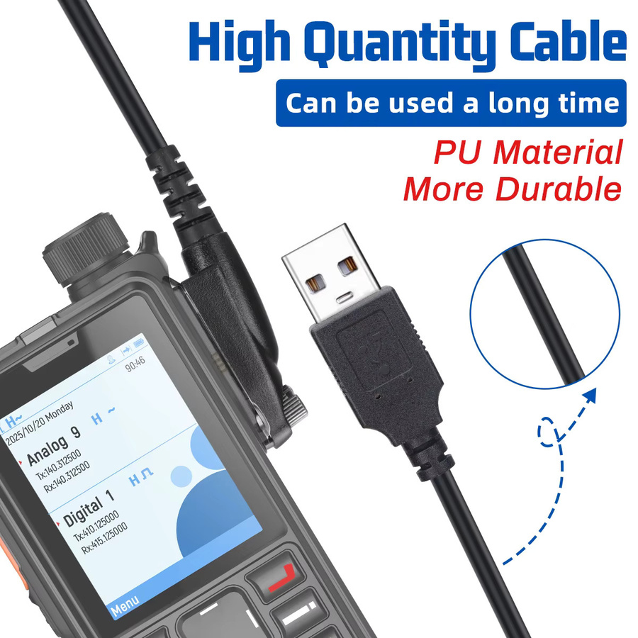 ABBREE USB-C Programmierkabel für AR-880 DMR Digital Walkie Talkie Amateurfunk in Schwarz - Bild 5