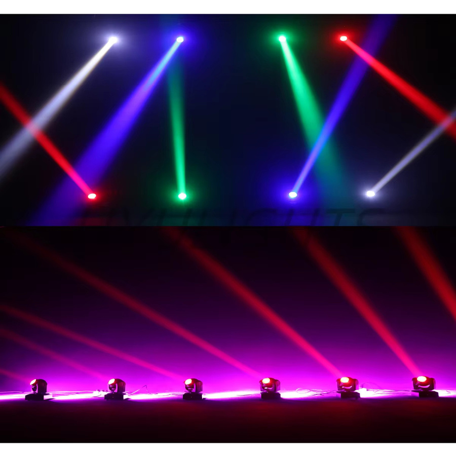 HYULIGHTS Mini LED Wash-Bar mit 360° Rotation, 4x12W RGBW 4in1 Effektlicht in Schwarz - Bild 3