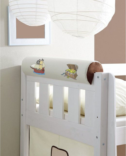 TiCAA Kinder Nackenrolle Bolster aus Baumwolle in Beige, halbkreisförmig - Bild 1
