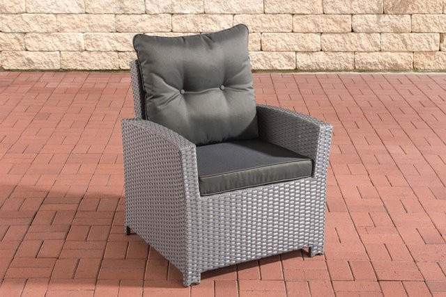 TPFGarden Sessel Fino Anthrazit aus Rattan und Metall für deinen Garten - Bild 1