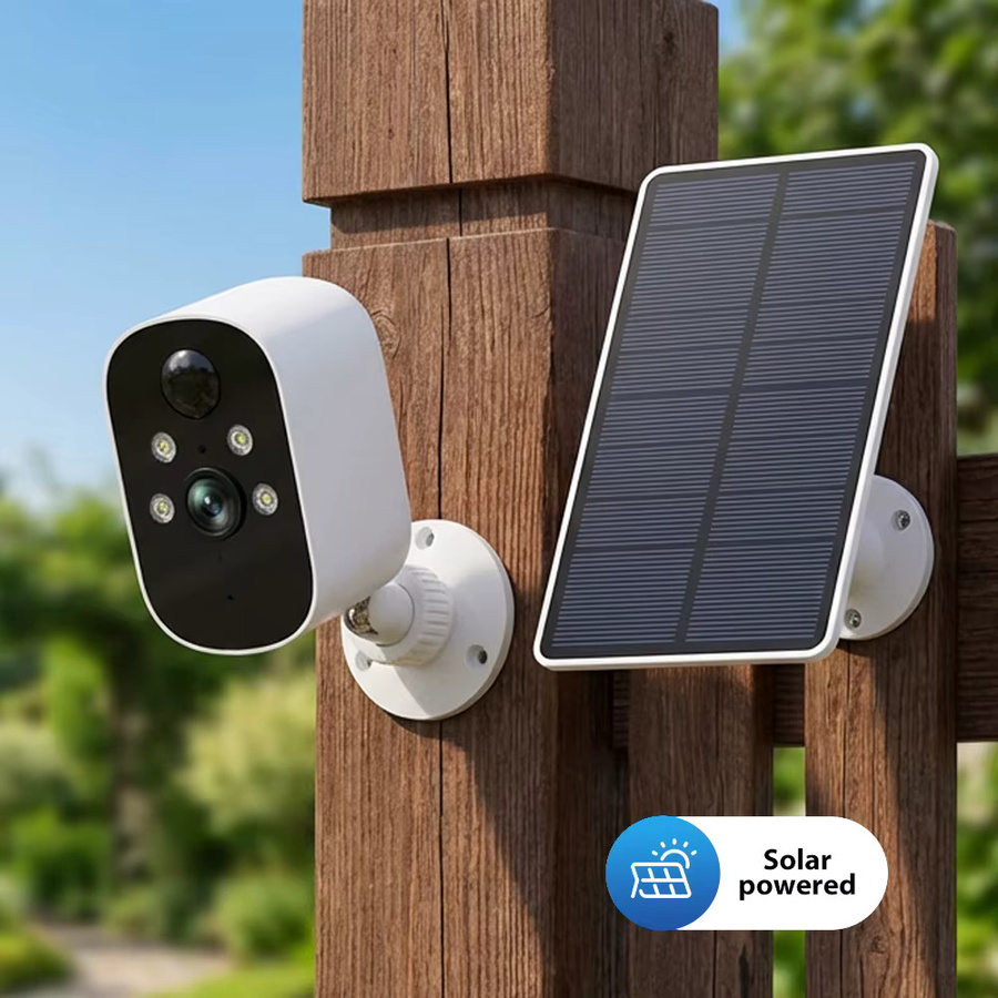 XVIM WLAN-Solarkamera für Außenbereich in Weiß mit 2K Auflösung, KI-Bewegungserkennung und 2-Wege-Audio - Bild 2