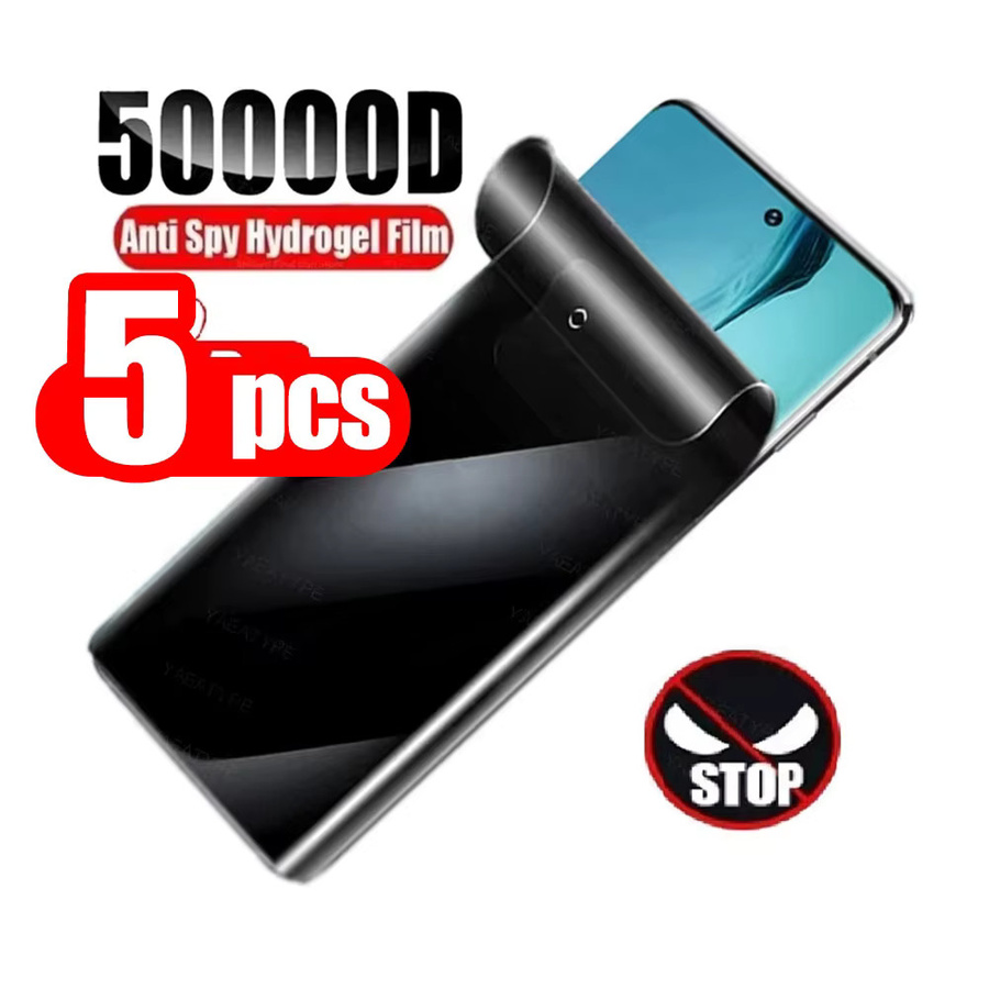Anti-Spy Hydrogel Displayschutzfolie für Samsung Galaxy S25 Ultra S24 S23 S22 S25 FE S24 FE 5G mit voller Abdeckung, transparent - Bild 3