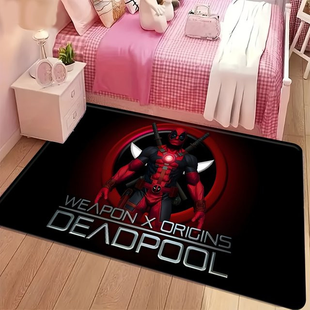 Beast Kingdom Deadpool Cartoon-Design Fleece-Fußmatte in Multicolour - Bild 1
