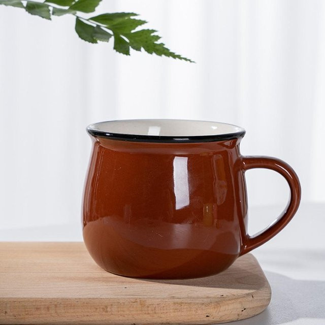 Hejun Kaffeetasse aus Keramik in Kaffeebraun, 300/400 ml - Bild 1