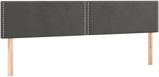 2er-Set vidaXL Kopfteile aus Samt in Dunkelgrau, B/H: 100 x 78/88 cm - Bild 1