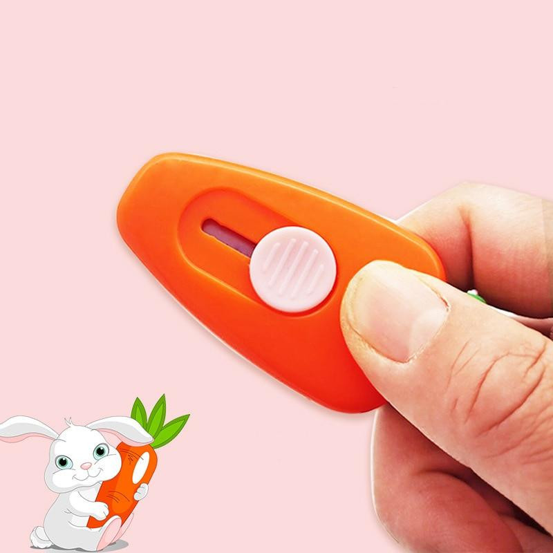 3er-Set Yiran Toy Mini Cartoon Karotten Brieföffner und Utility Box Cutter in Orange - Bild 2
