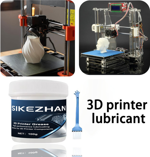 Lithiumfett für 3D-Drucker und CNC-Maschinen zur Schmierung von Leitspindeln, Getrieben und Führungsschienen in Weiß - Bild 1