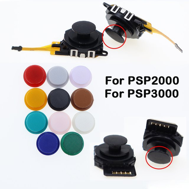 TingDong 10er Set Ersatz 3D Analog Joystick Thumb-Stick Kappen für PSP2000 und PSP3000 Konsolen - Bild 1