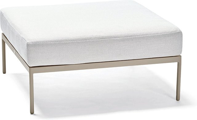 Stern Hocker Coco Lounge aus Aluminium in Greige mit Kissen in Ivory - Bild 1
