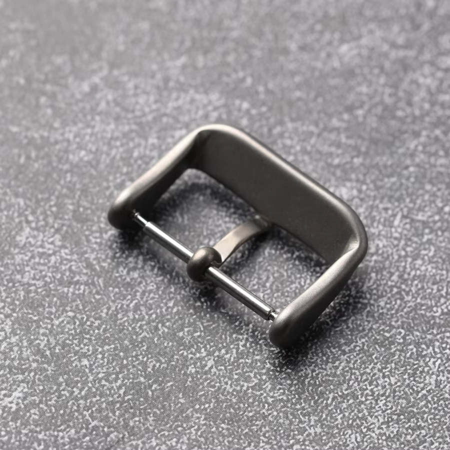 Raystray Schnalle Titan, 18 mm, 20 mm, Schwarz, Leder - Bild 2