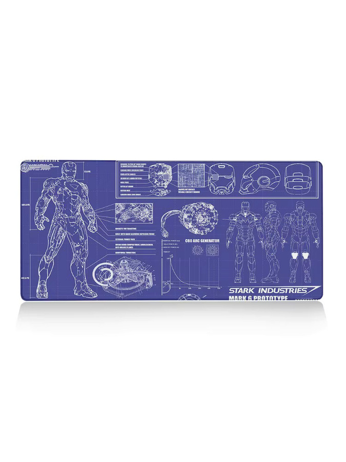 Potdemiel Mauspad Anime Iron Man Design rutschfeste Schreibtischunterlage für Gaming und Office - Bild 5
