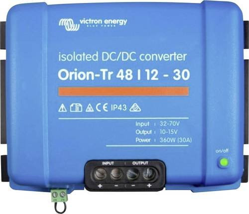 Victron Energy Orion-Tr 48/12-30A DC/DC-Wandler in Blau, 48 V/DC zu 12 V/DC, 40A, 430W - Bild 1