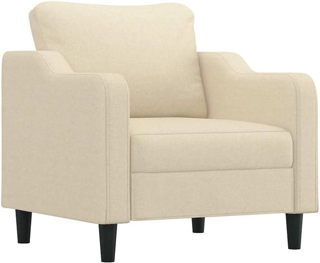 vidaXL Sessel in Beige mit Stoffbezug und Metallgestell - Bild 1
