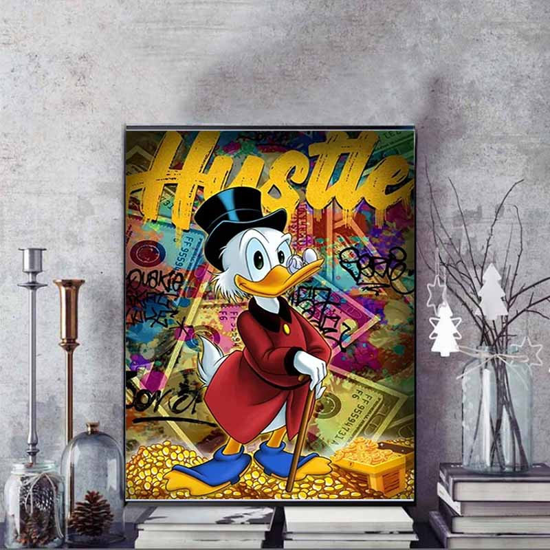 Disney Diamond Painting Set Ente McMuffin mit Graffiti-Illustration, Mosaik-Kunst DIY Set in Multicolour, Breite: 30 cm, Höhe: 20 cm - Bild 2