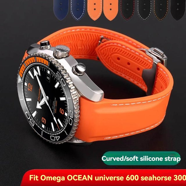 ZETHYDUM Uhrenarmband Silikon, Schwarz, Herren - Bild 1