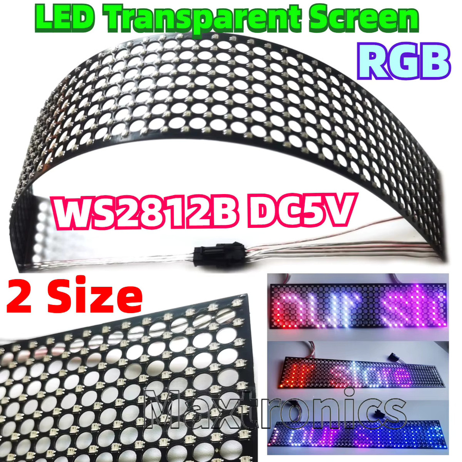 SAGE LU MEI P6.25 WS2812B RGB LED-transparenter Bildschirm mit 256/384 Pixeln Dot Matrix und SPI-Protokoll in Multicolour - Bild 2