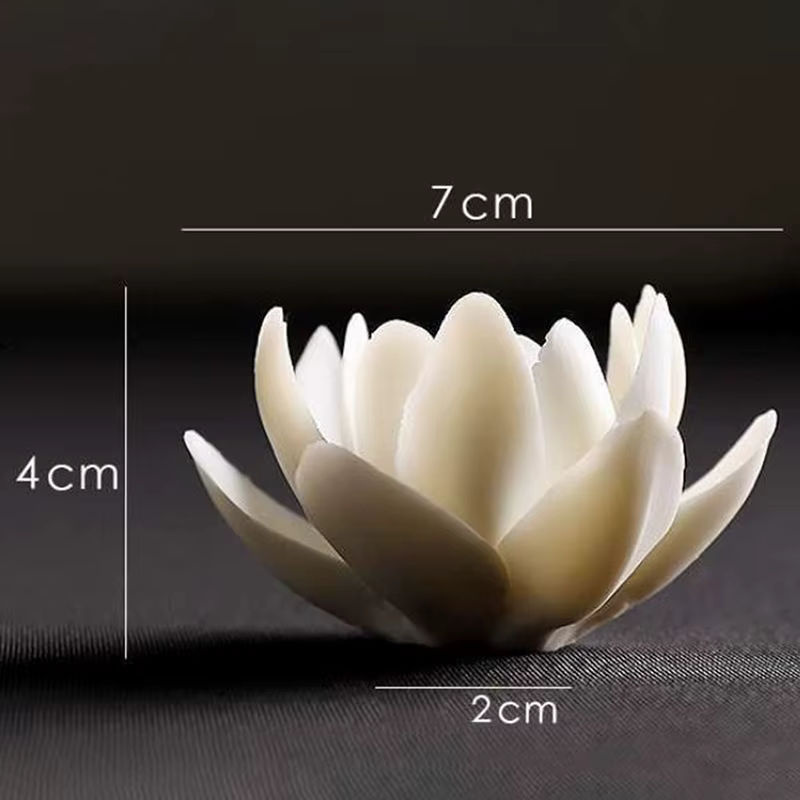 Weißer Lotus Weihrauchbrenner aus Keramik für Aromatherapie und Dekoration - Bild 6