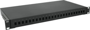 unex Frontblende 19 Zoll 1HE 24SC mit Ablagefach in Schwarz UFB24SC-A - Bild 1