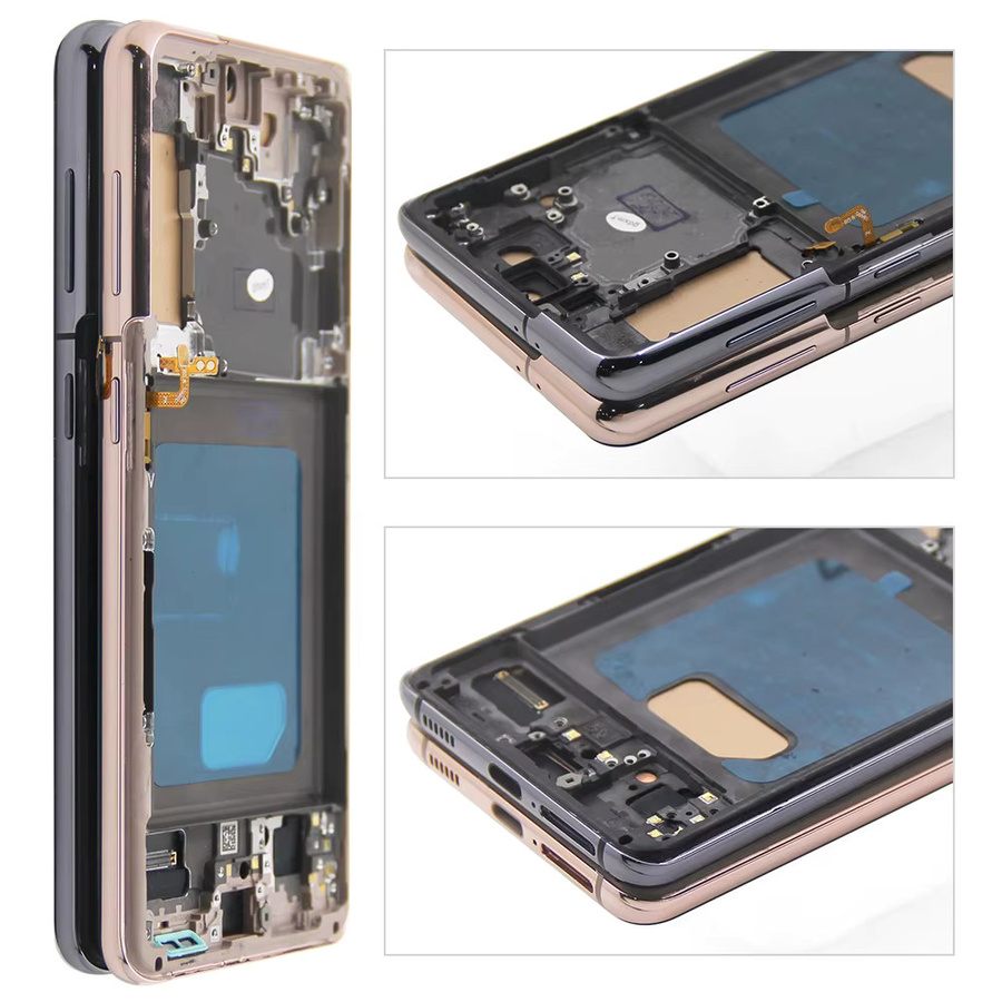 Samsung Galaxy S21 5G G991B LCD Display mit Rahmen und Touch Screen in Schwarz als Ersatzteil für die Montage - Bild 3