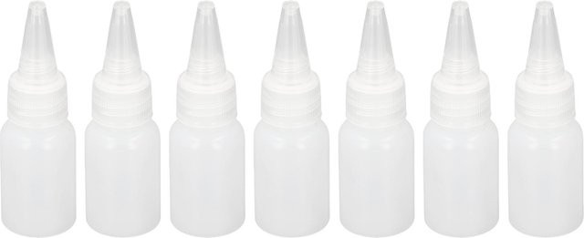 100 Stück Plastik-Quetschflaschen mit Skala und Spitzenkappe, 20 ml, Weiß - Bild 1