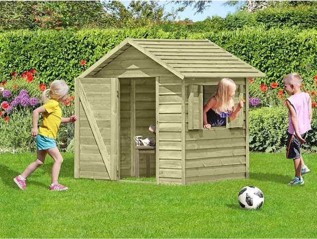 Belladoor Spielhaus Smart Plus Olli aus kesseldruckimprägniertem Holz in Beige - Bild 1