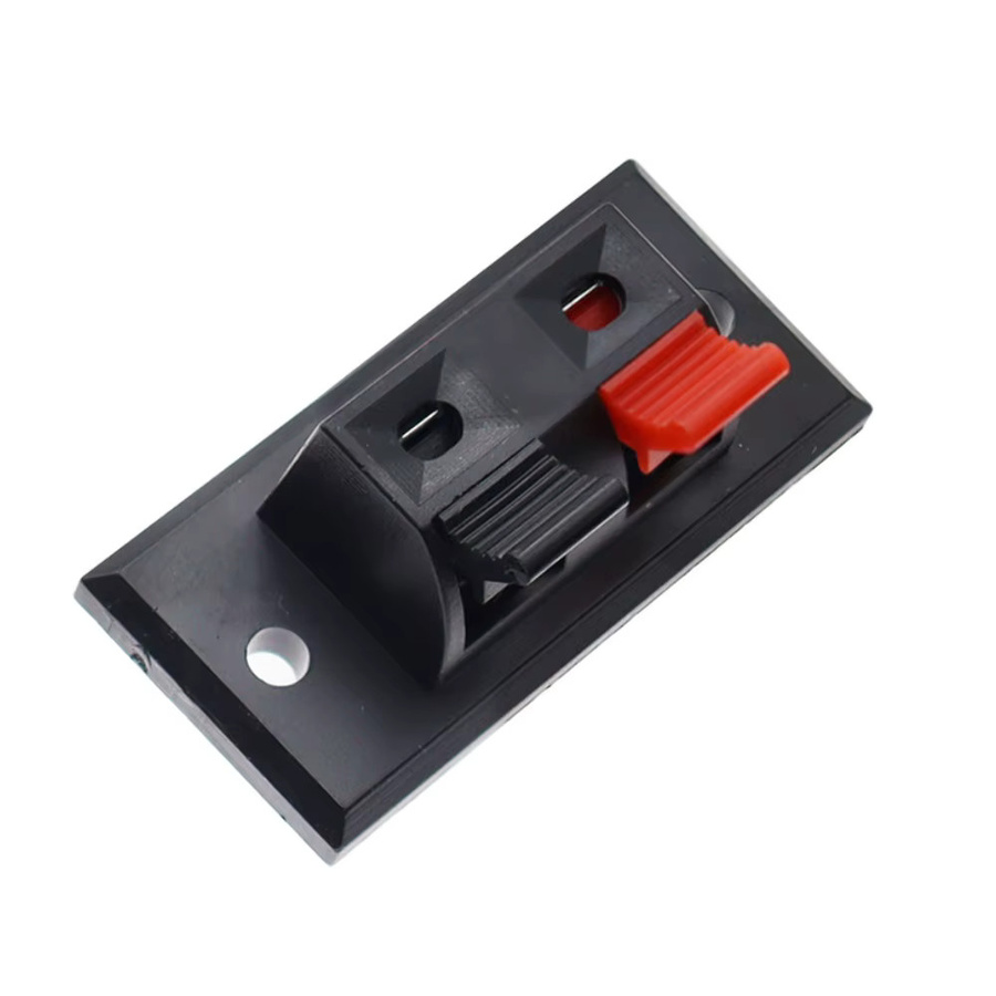 5er-Set ELECAPITAL Kunststoff 2-Positionen Stecker Terminal Push-In Jack 3,5 mm Audio-Lautsprecher-Terminals in Schwarz - Bild 2