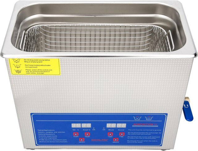 Aimo Digitaler Ultraschallreiniger aus Edelstahl mit Timer und 6L Tank in Silber - Bild 1